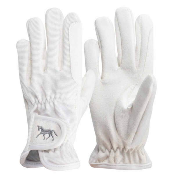 Horze Kids Stretch Competition Gloves (White)
