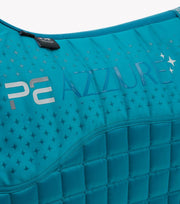 Azzure Anti-Slip Satin Dressage Saddle Pad - Turquoise SADDLE PADS