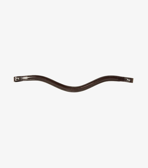 PEI Plain Shaped Italian Leather Browband Browbands
