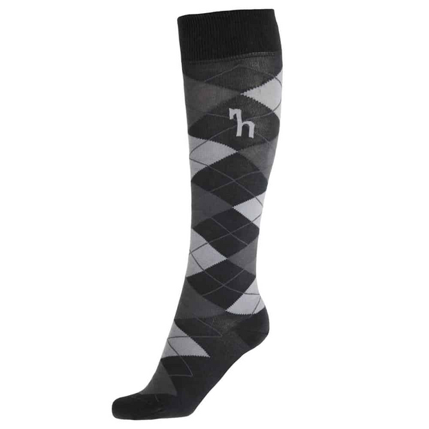 Horze Alana Argyle Summer Socks (Light & Dark Grey)