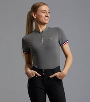 PEI Allegra Ladies Short Sleeve Riding Top - Grey