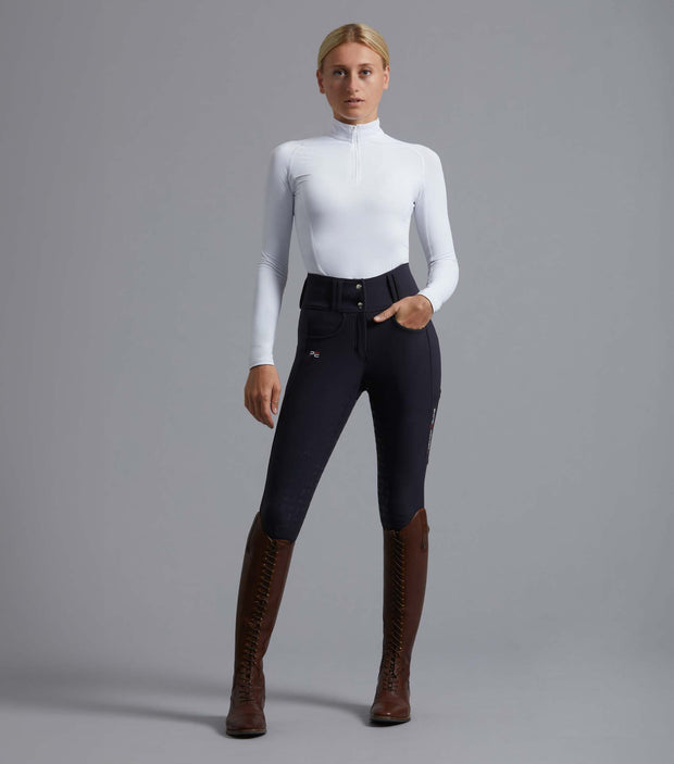 PEI Coco II Ladies Gel Full Seat Riding Breeches - Navy