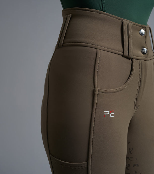 PEI Coco II Ladies Gel Full Seat Riding Breeches - Walnut