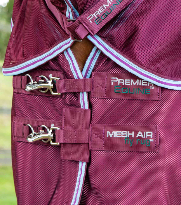 Premier Equine Combo Mesh Air Fly Rug (Burgundy)