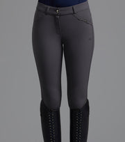 PEI Delta Ladies Full Seat Gel Riding Breeches - Grey