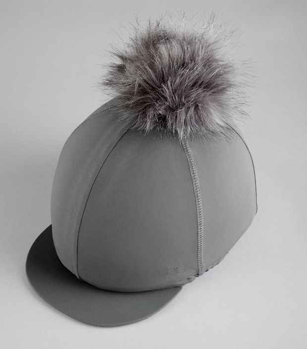 Hat Silk with PomPom (Grey)