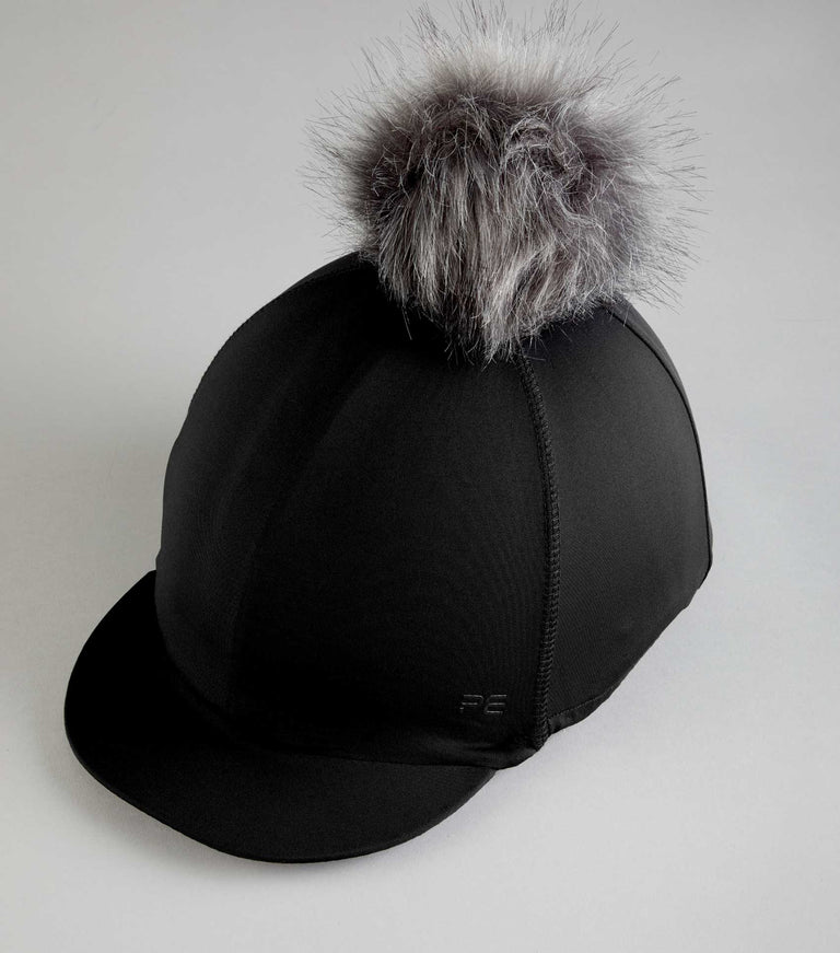 Baseball cap with cheap fur pom pom