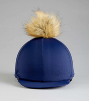 Hat Silk with PomPom (Navy)