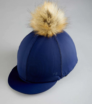 Hat Silk with PomPom (Navy)