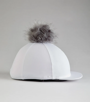 Hat Silk with PomPom (White)