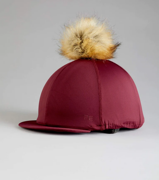Hat Silk with PomPom (Burgundy)