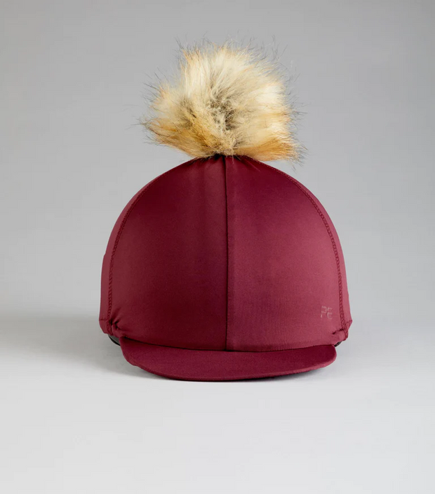 Hat Silk with PomPom - Burgundy