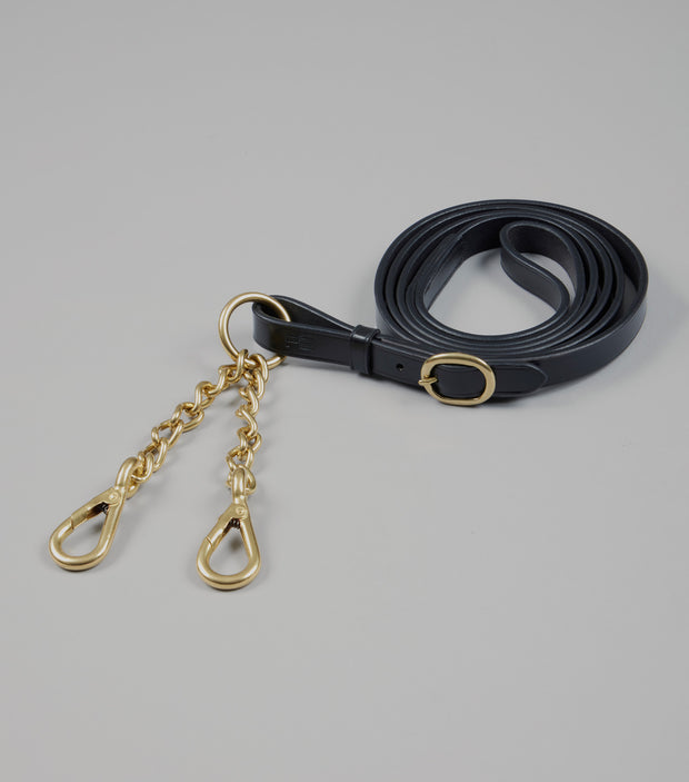 PEI Leather Lead Rein with Chain Coupling