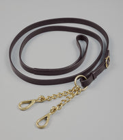 PEI Leather Lead Rein with Chain Coupling