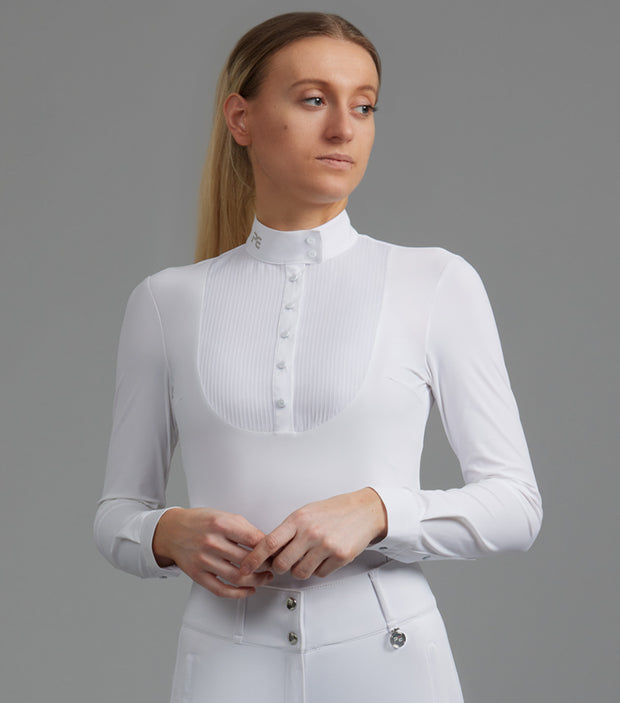 PEI Navarra Long Sleeve Show Shirt - White