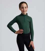 PEI Junior Ombretta Technical Riding Top - Green