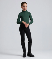 PEI Junior Ombretta Technical Riding Top - Green