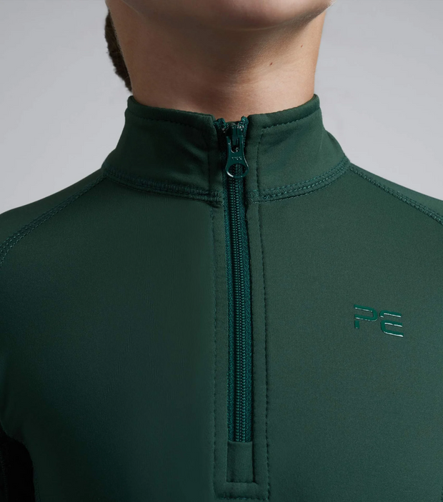 PEI Junior Ombretta Technical Riding Top - Green