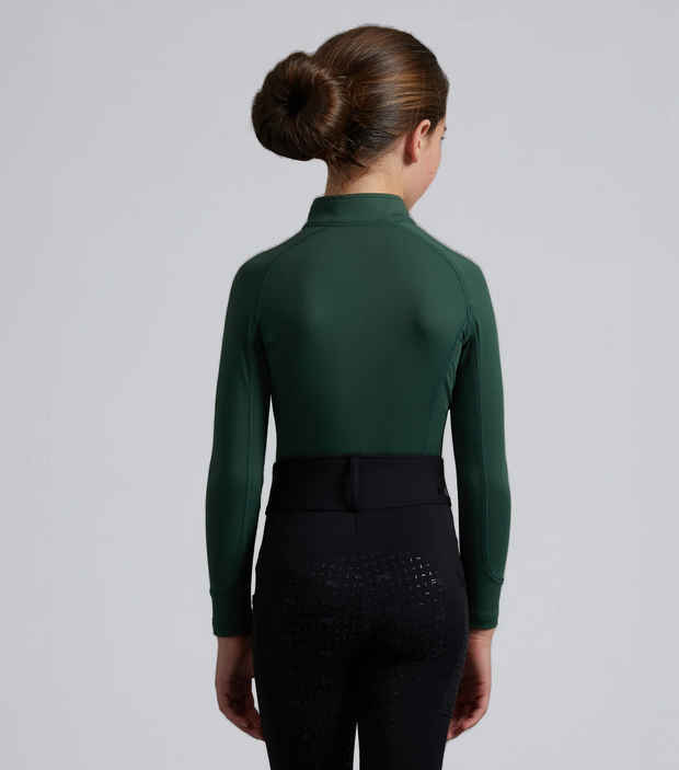 PEI Junior Ombretta Technical Riding Top - Green