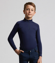 PEI Junior Ombretta Technical Riding Top - Navy