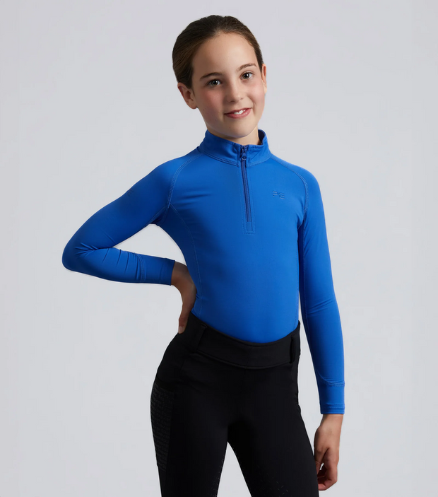 PEI Junior Ombretta Technical Riding Top - Blue