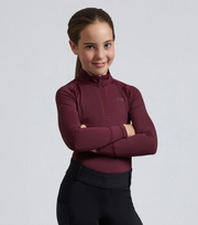 PEI Junior Ombretta Technical Riding Top - Burgundy