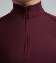 PEI Junior Ombretta Technical Riding Top - Burgundy