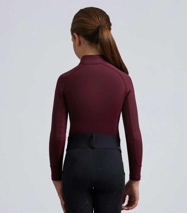 PEI Junior Ombretta Technical Riding Top - Burgundy