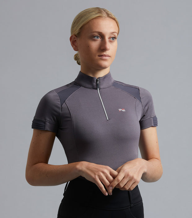 PEI Remisa Short Sleeve Riding Top - Grey