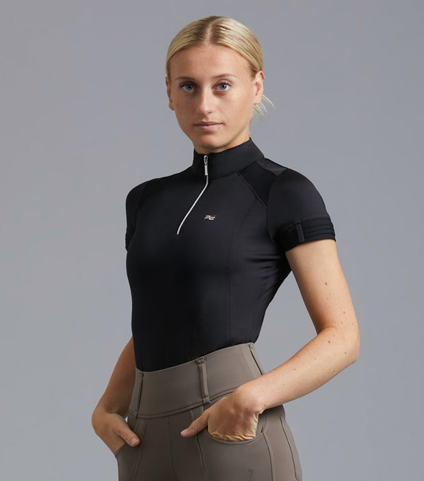 PEI Remisa Short Sleeve Riding Top - Black