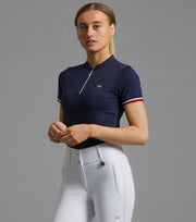 PEI Allegra Ladies Short Sleeve Riding Top - Navy