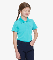 PEI Cisco Kids Unisex Technical Polo Shirt - Turquoise Riding Shirts