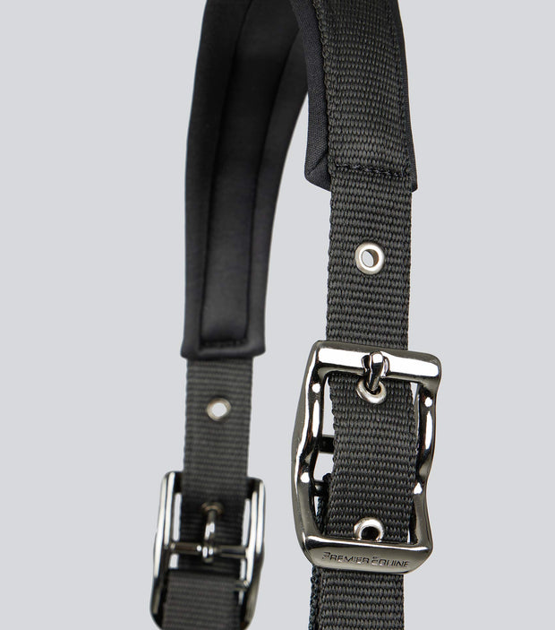 Corda Padded Head Collar with Lead Rope - Black