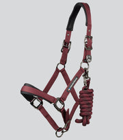 Corda Padded Head Collar with Lead - Burgundy