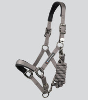 Corda Padded Head Collar with Lead - Grey