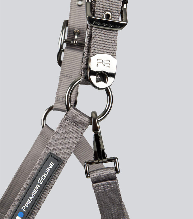 Corda Padded Head Collar with Lead - Grey