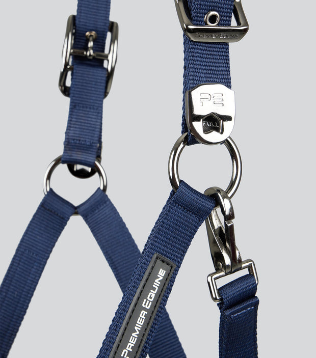 Corda Padded Head Collar with Lead - Navy