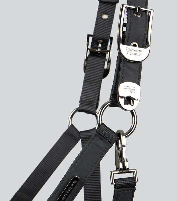 Duco Padded Head Collar With Lead - Black