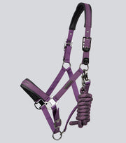 Duco Padded Head Collar with Lead - Purple