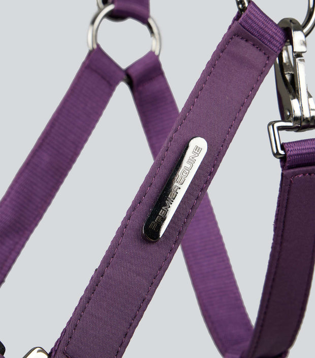 Duco Padded Head Collar with Lead - Purple