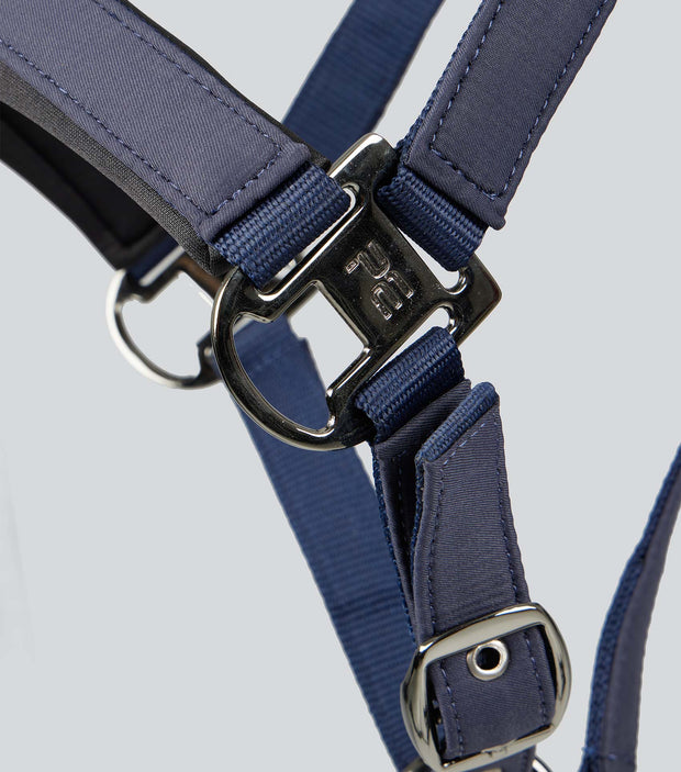 Duco Padded Head Collar with Lead - Navy