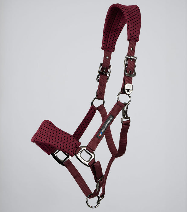 Necto 3D Mesh Head Collar with Lead - Burgundy