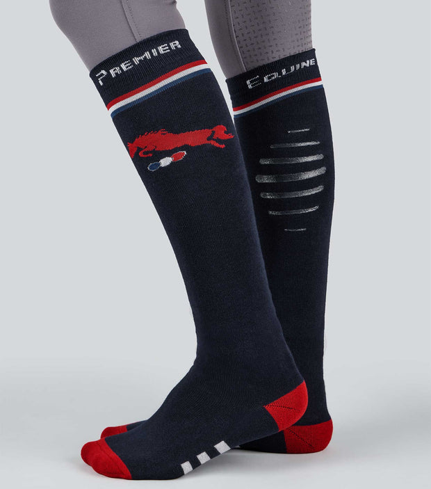 PEI Reply Riding Socks - Navy (1 Pair)