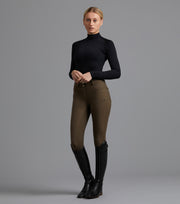 PEI Virtue Ladies Full Seat Gel Breeches - Dark Olive