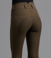 PEI Virtue Ladies Full Seat Gel Breeches - Dark Olive