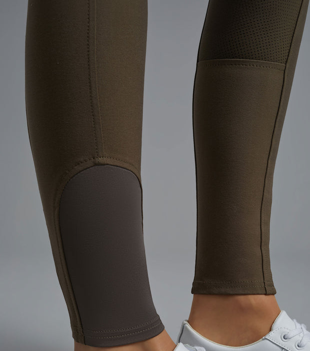 PEI Virtue Ladies Full Seat Gel Breeches - Dark Olive