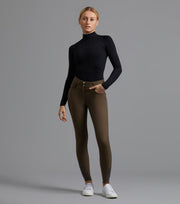 PEI Virtue Ladies Full Seat Gel Breeches - Dark Olive