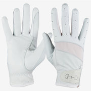 Women's Leather Mesh Gloves - White Gloves