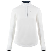 Blaire Long-Sleeved Competition Shirt - White & Navy LADIES WEAR