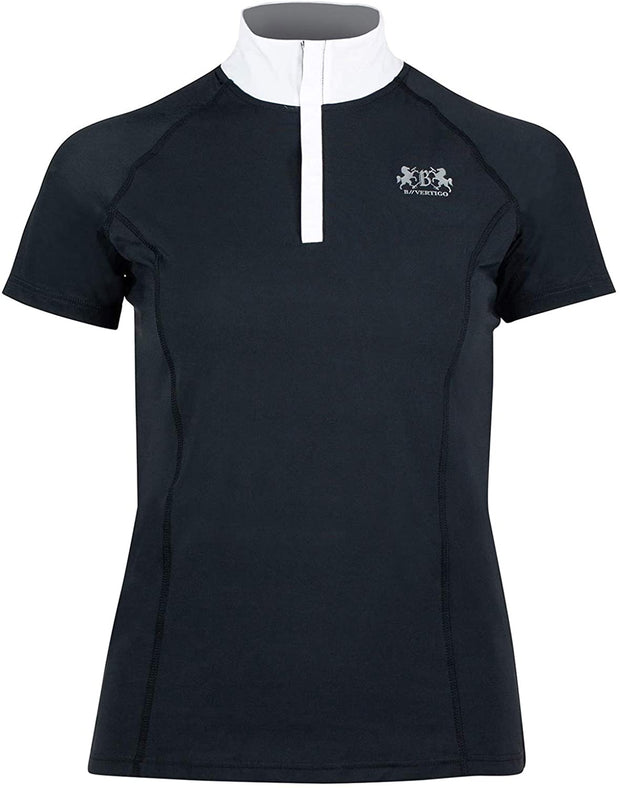 B-Vertigo Iris Women's Short Sleeve Shirt - Black, 40 SHOW ATTIRE